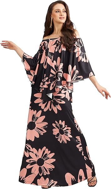 KOH KOH Womens Long Strapless Flowy Flattering Evening Cocktail Gown Maxi Dress