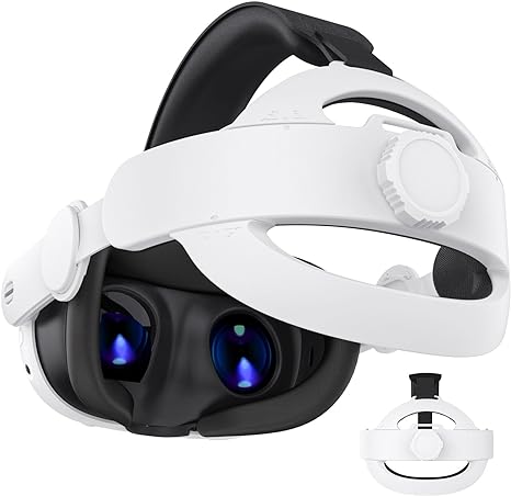 MoKo Correa de Cabeza para Meta Quest 3, Correa Ajustable Elite de Repuesto para Mayor Comodidad de Apoyo y Inmersión de Juego VR Accesorios Compatibles con Oculus Quest 3 (Solo Correa para la Cabeza)