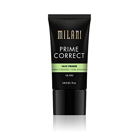 Milani Prime Correct Face Primer - Corrects Redness   Pore-Minimizing (0.85 Fl. Oz.) Vegan, Cruelty-Free Face Makeup Primer to Color Correct Skin & Reduce Appearance of Pores