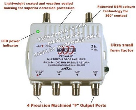 4 Port Cable TVHDTVDigital Amplifier Internet Modem Signal Booster Internet AMP