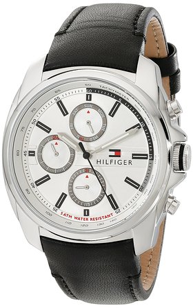 Tommy Hilfiger Men's 1791080 Analog Display Quartz Black Watch