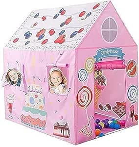 GLOBAL EXPORT HUB Jumbo Size Light Weight Kids Play Tent House for 3-13 Year Old Kids Girls and Boys Tent House Birthday Theme.