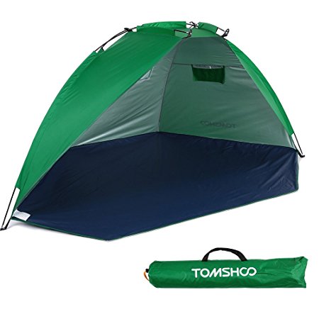 TOMSHOO Portable Lightweight Beach Shade Tent Sun Shelter with Carry Bag