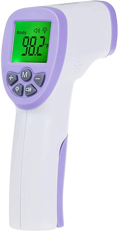 Digital Infrared Thermometer No-Touch Thermometer. C/F Adjustable for Baby or Adult