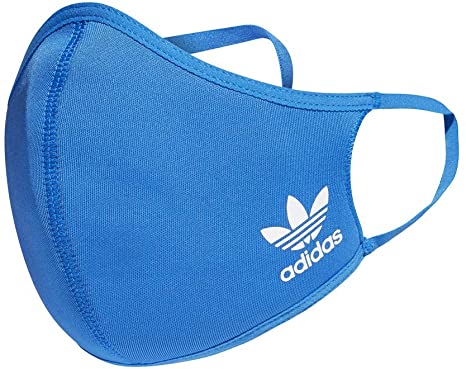 adidas Originals Standard Face Covers 3-Pack, Bluebird, X-Small/Small