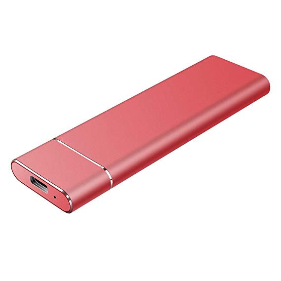 Uiita 1TB External Hard Drive Portable Hard Drive External - Ultra Thin External HDD Type C USB 3.1 for PC Laptop and Mac (1TB, Red)