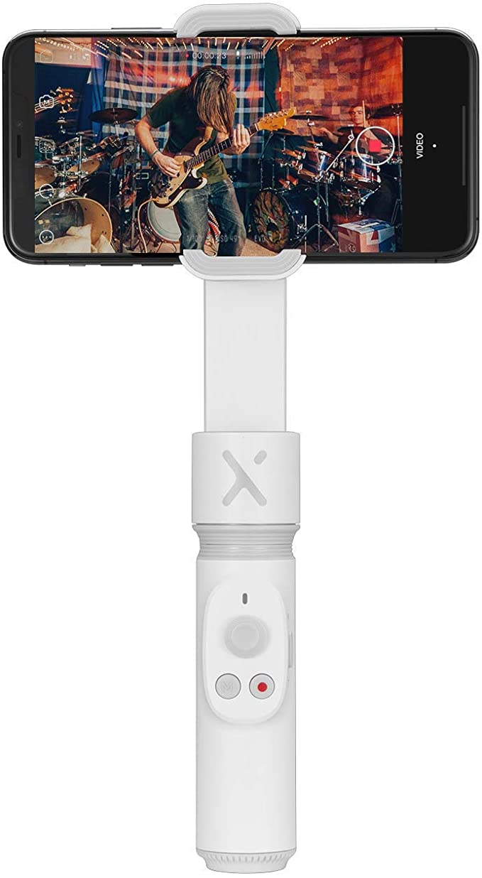 Zhiyun Smooth-X Foldable Smartphone Gimbal Stabilizer Selfie Stick Vlog Youtuber (White)