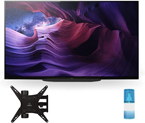 Sony XBR-48A9S 48 Inch Master Series BRAVIA OLED 4K Smart HDR TV with a Walts TV Medium Full Motion Mount for 32"-65" Compatible TV's and a Walts HDTV Screen Cleaner Kit (2020)