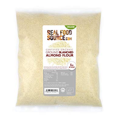 RealFoodSource Certified Organic Blanched Ground Almond Flour Low Carb/GF/Paleo Baking(1KG)