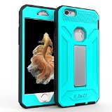 iPhone 6S Plus Case JampD Kickstand ArmorBox Apple iPhone 6S Plus Case Heavy Duty Kickstand Hybrid Shock Proof Fully Protective Case for iPhone 6S Plus  iPhone 6 Plus Aqua
