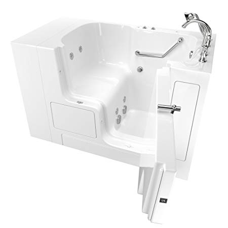 American Standard 3252OD.709.WRW-PC Gelcoat Value Series 32" x 52" Outward Opening Door Walk-In Bathtub with Whirlpool Massage system, White