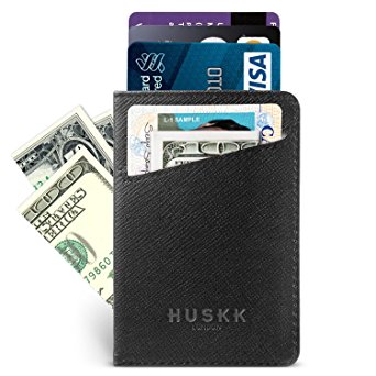 Slim RFID Wallet for Men Leather - Front Pocket Card Holder Sleeve - RFID Blocking