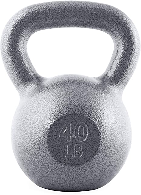 WF Athletic Supply Hammerstone Cast Iron Kettlebell - 13, 10-80 Pounds - Core Strength, Functional Fitness, and Weight Training Set - Free Weight, Equipment, Accessories