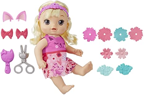 Baby Alive Snip ân Style Baby Blonde Hair Talking Doll with Bangs That Grow, Then Get Shorter, Toy Doll for Kids Ages 3 Years Old and Up