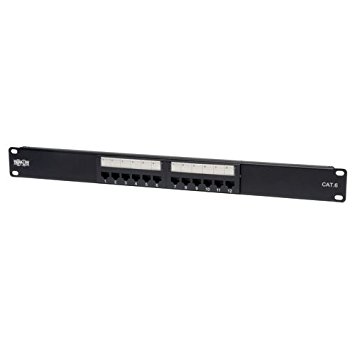 Tripp Lite 12-Port 1U Rackmount Cat6 110 Patch Panel 568B, RJ45 Ethernet(N252-012)