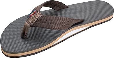 Rainbow Sandals Men's Single Layer Soft Top 1" EVA Rubber Filled Nylon Strap