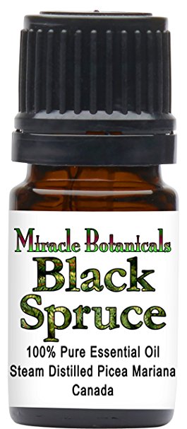 Miracle Botanicals Black Spruce Essential Oil - 100% Pure Picea Mariana - Therapeutic Grade - 5ml