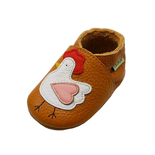 Sayoyo Baby Chicken Soft Sole Leather Infant Toddler Prewalker Shoes