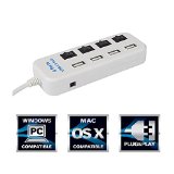 SainSonic USB 31 Hub High Speed USB 31 Type C Male to 4 Port USB 20 Hub with Individual Power Switches for PC Laptop Tablet Macbook Support Windows 8 MacOS