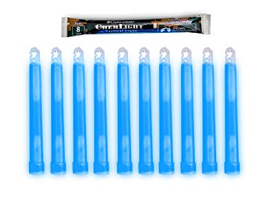 Cyalume ChemLight Military Grade Chemical Light Sticks – 8 Hour Duration Light Sticks Provide Intense Light, Ideal as Emergency or Safety Lights, for Tactical Applications, Hiking or Camping and Much More, Standard Issue for U.S. Military Personnel – Blue, 6” Long (Pack of 10)