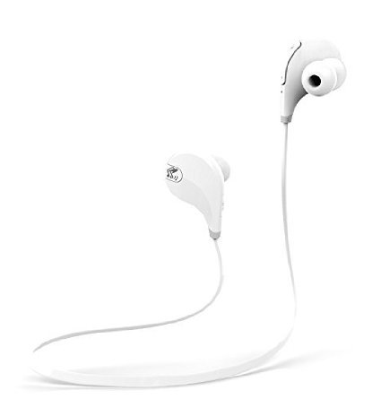 Soundpeats QY7 Bluetooth 41 Wireless Sports Headphones with Microphone White