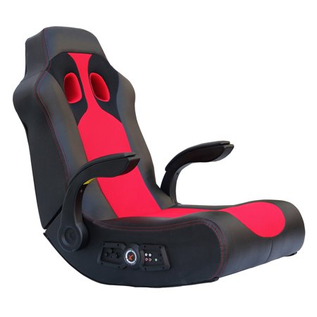 X Rocker Vibe 2.1 Gaming Chair Rocker with Bluetooth and Vibration, Black/Red, 5172801