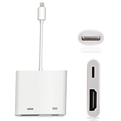 Lightning Digital AV Adapter,Lightning to HDMI Adapter for iPhone, iPad and iPod