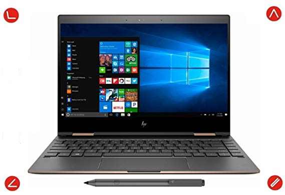 HP Spectre x360 13t Touchscreen Yoga Style 2-In-1 Windows 10 Pro Laptop & Tablet - Intel i7-8550U Quad Core, 13.3" 4K 3840x2160 IPS, 512GB NVMe SSD, 16GB DDR4 RAM, Thunderbolt 3, Dark Ash