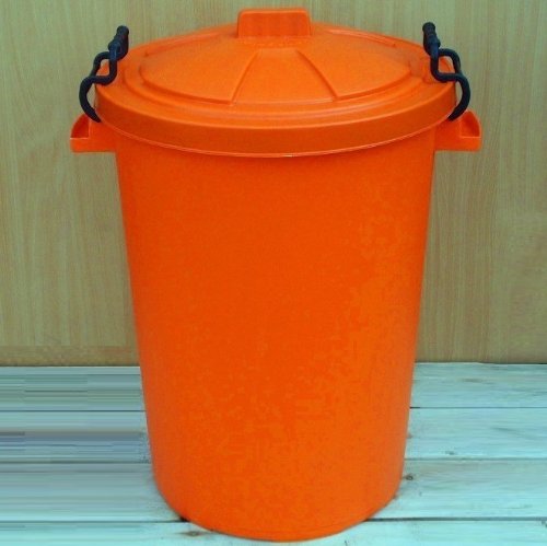 Orange 50 Litre Bin/Storage For Homes Gardens Animal Feed (Make In The UK)