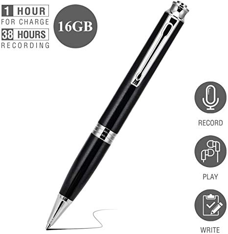 Handy Recorder Spy Voice Recorder Device Spy Pen 16Gb 192-Hour Recording Memory, 38-Hour Recording Time Sound Recorder Field Recorder, Support Mp3 USB Disk Rechargeable Noise-Cancelling