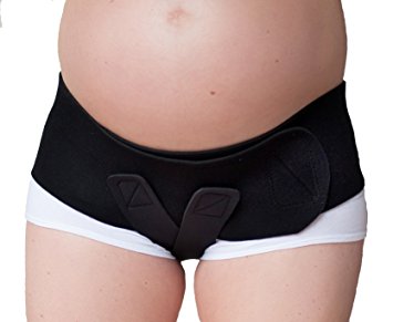 Baby Belly Band - Pregnancy & Maternity Belt With Medium Compression Groin Band - For Back, Hernia, and Pelvic Floor Pain - Large
