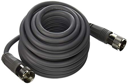 RoadPro RP-8X18 Gray 18' CB Antenna Coax Cable with PL-259 Connectors