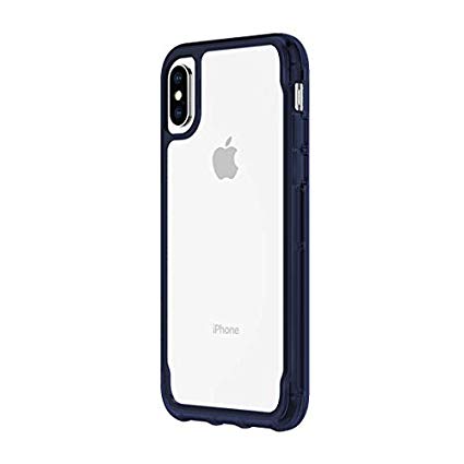 Griffin Survivor Clear Case for iPhone Xs with Shock-Absorbing Bumper and Non-Yellowing Back Shell - Clear/Iris
