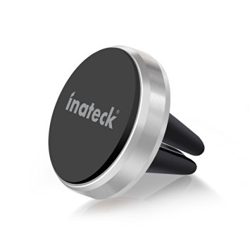 Car Mount, Inateck Aluminum Universal Air Vent Magnetic Car Mount Mobile Holder Bracket for All Smartphones and GPS Devices, iPhone, Nexus, Samsung, HTC, Blackberry, LG - Silver