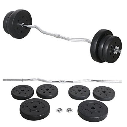 Yaheetech 55lb Olympic Barbell Dumbbell Weight Set Gym Lifting Exercise Workout