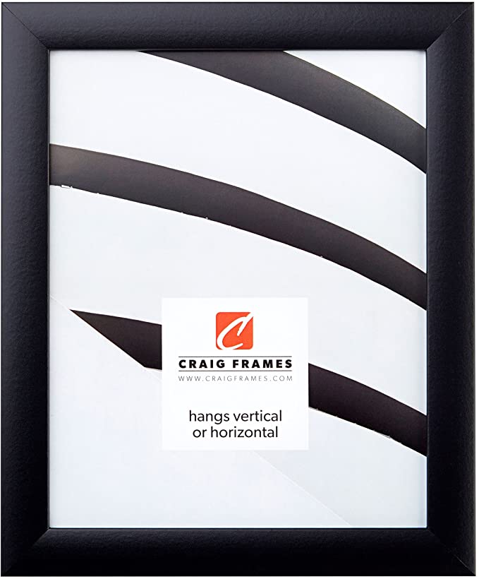 Craig Frames 1WB3BK 15 by 21-Inch Picture Frame, Smooth Wrap Finish, 1-Inch Wide, Black