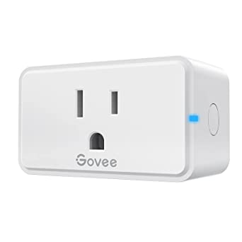 Govee Smart Plug, WiFi Bluetooth Outlet 1 Pack Work with Alexa and Google Assistant, 15A WiFi Plug with 24 Timer Schedule, Govee Home APP Group Controller Remotely, No Hub Required, ETL&FCC Certified