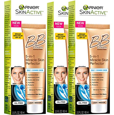 Garnier Miracle Skin Perfector, B.B. Cream, Medium/Deep, 2 oz (Pack of 3)