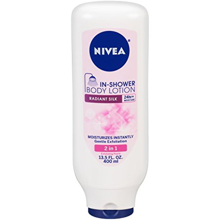 Nivea In Shower Radiant Silk Body Lotion, 13.5 Fluid Ounce