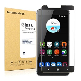 ZTE ZMAX PRO Z981 Screen Protector Glass (Full Screen Coverage),Antsplustech Premium Tempered Glass Screen Protector (Black)