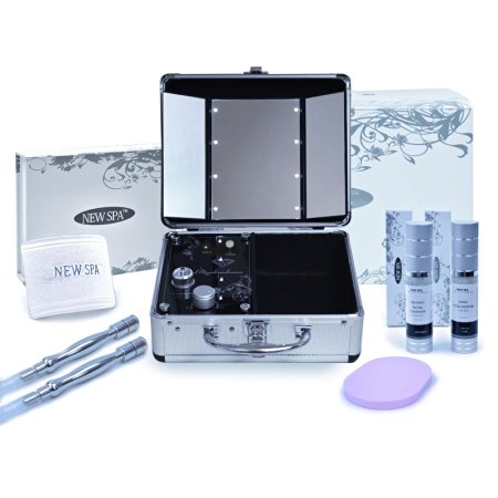 Diamond Microdermabrasion Portable Machine NEW SPA HOME Skin Care Kit (Silver&Black Amazon)