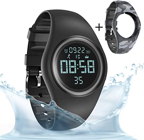 synwee Sports Fitness Tracker Watch, IP68 Waterproof, Non-Bluetooth, with Pedometer/Vibration Alarm Clock/Timer,for Kid Children Teen Boys Girls