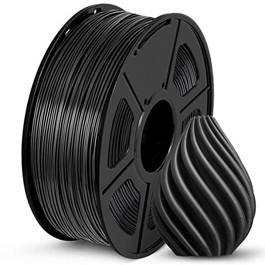 SUNLU 3D Printer Filament, SPLA Filament 1.75mm, 1kg Spool(2.2lbs), Dimensional Accuracy  /- 0.02 mm Black