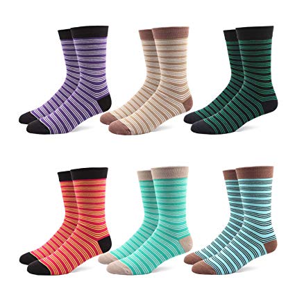90% Cotton Men Dress Socks Cute -Funky Colors Novelty Style Classic Pattern