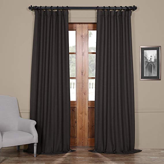 BOCH-PL1703-108 Bellino Blackout Curtain, Smoked Truffle, 50 x 108