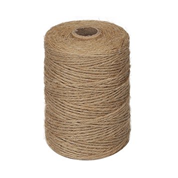 Vivifying 656 Feet 2mm Jute Twine, Natural Thick Brown Twine for Garden, Gifts, Crafts
