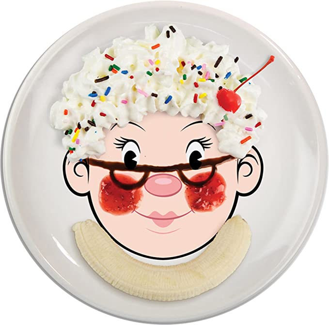 Genuine Fred MRS. FOOD FACE Kids' Ceramic Dinner Plate