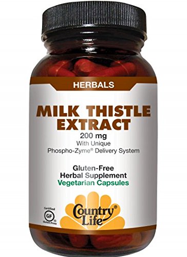 Country Life Milk Thistle Extract, 200 mg, 60-Count