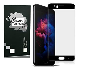 BRAND AFFAIRS™ Premium Quality [9h Hardness][HD Clear] Edge to Edge 5D Tempered Glass for OnePlus 5 (Black)