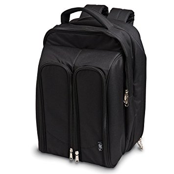 Epic Products Wine Picnic Backpack for Two, Black